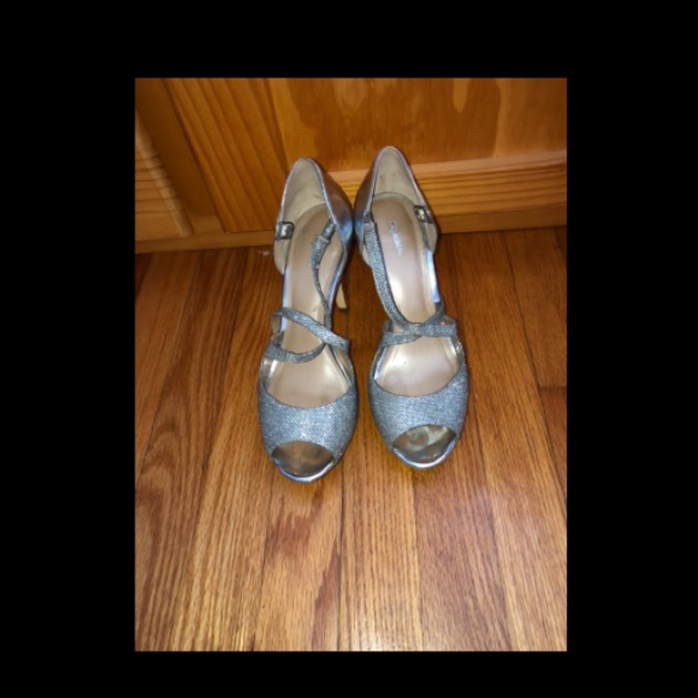 Sparkly Silver Heels
